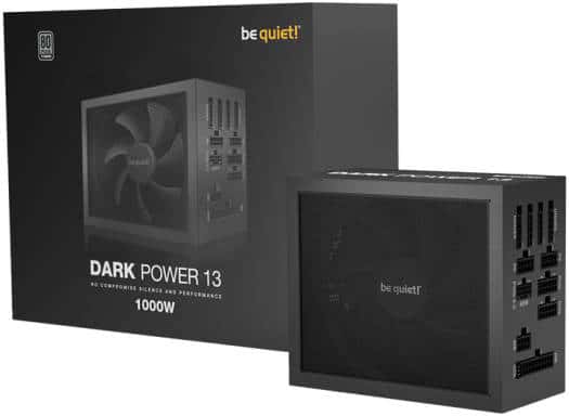 Be quiet! Be Quiet! Dark Power 13 Fully Modular Power Supply, 1000W Power, 80 Plus Titanium Efficiency, 135mm Silent Wings Fan, 12V Rail, Active PFC, Japanese 105?? Capacitors, Black | BN335 - thumbnail 4