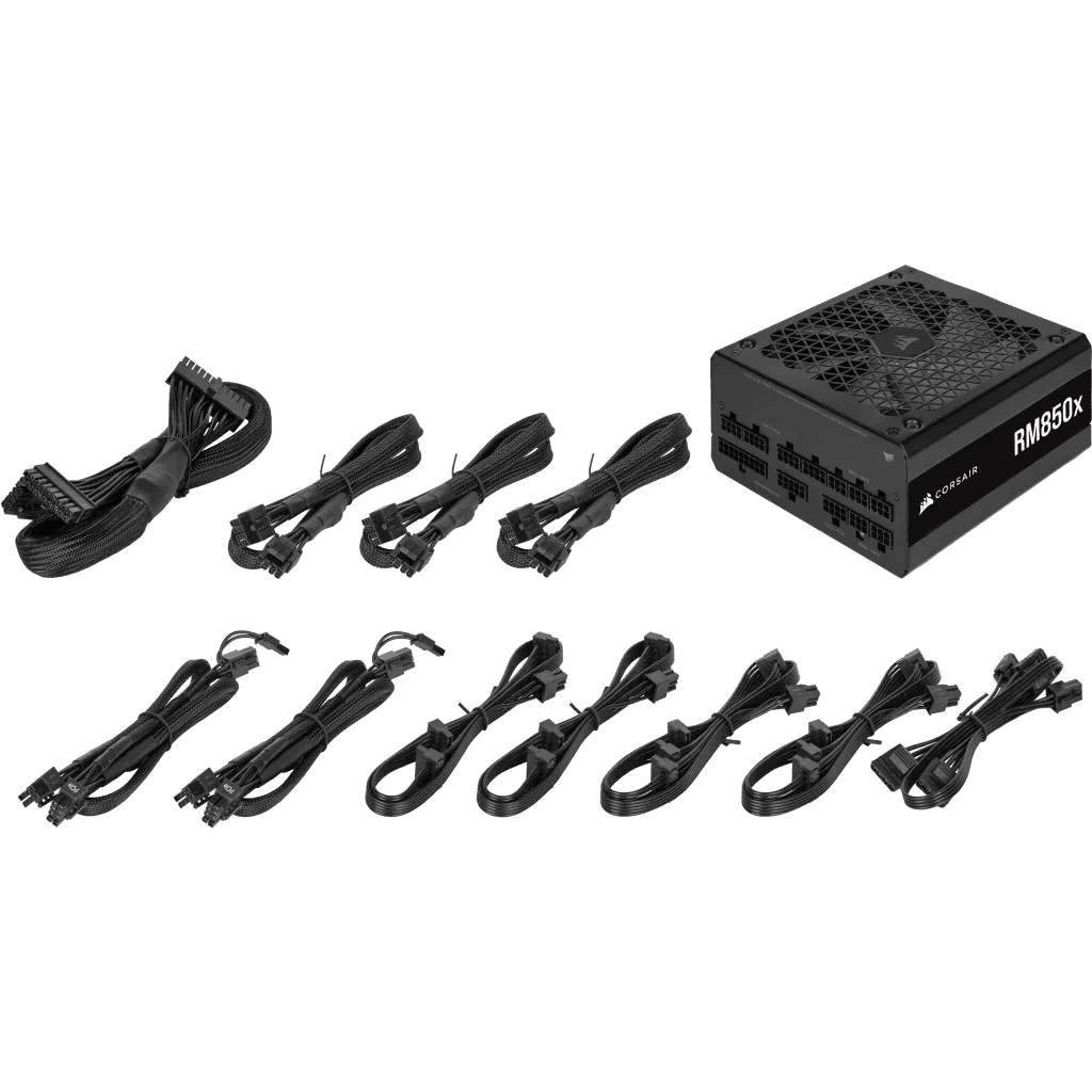 Corsair Corsair RMx Series RM850x 850 Watt 80 PLUS Gold Fully Modular ATX PSU (UK), Black | CP-9020200-UK - thumbnail 6