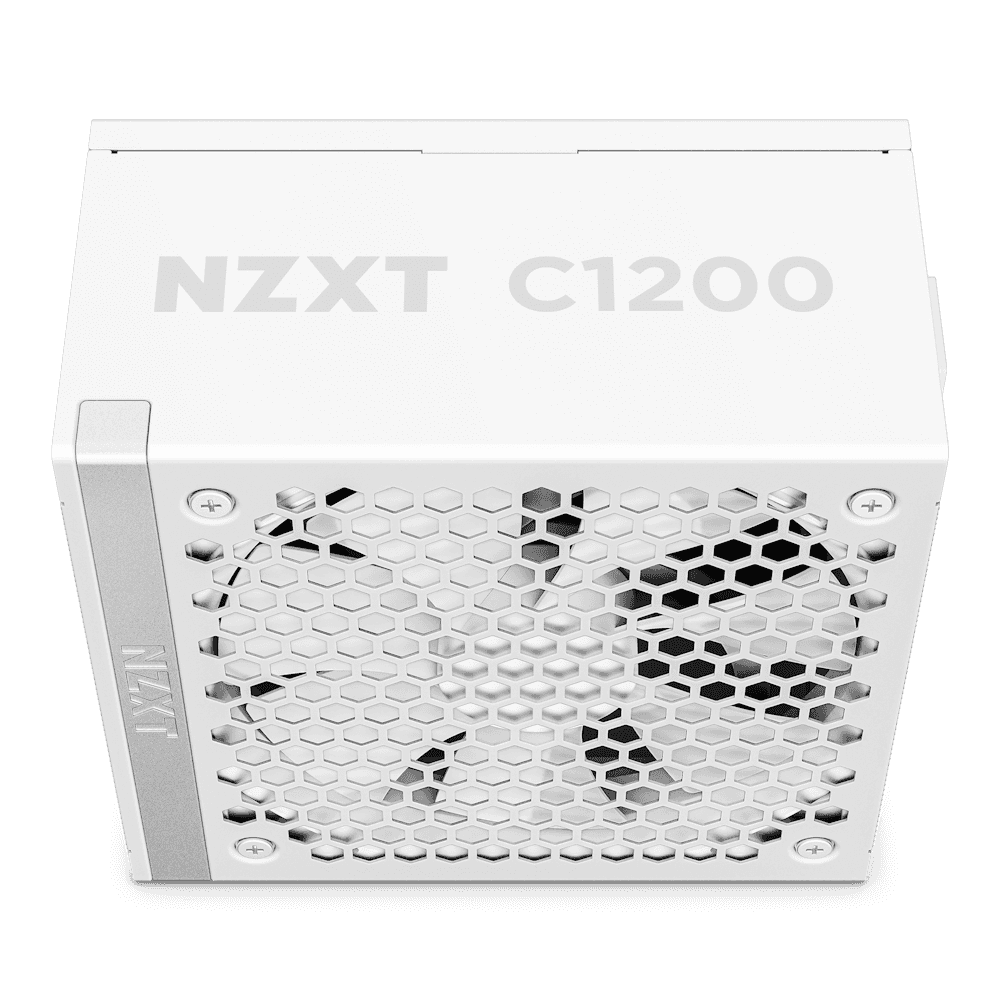 NZXT C1200 Gold ATX 3.1 1200 Watt 80 PLUS Gold Fully Modular Power Supply PSU, 135mm FDB Fan, Zero Fan Mode, 80+ Gold Certified, RTX 50 Series Ready, Japanese Capacitors, Heat-resistant 12V-2x6 connector, White | PA-2G2BW-UK thumbnail 1