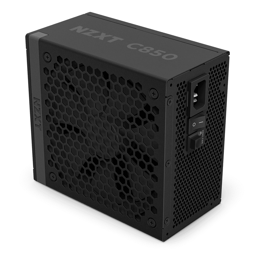 NZXT NZXT C850 80 PLUS Gold Fully Modular Power Supply, 850W, ATX12V v3.1, Fluid Dynamic Bearing, 80 Plus Gold, Japanese Capacitors, Active PF Correction, Black | PA-8G2BB-UK - thumbnail 3