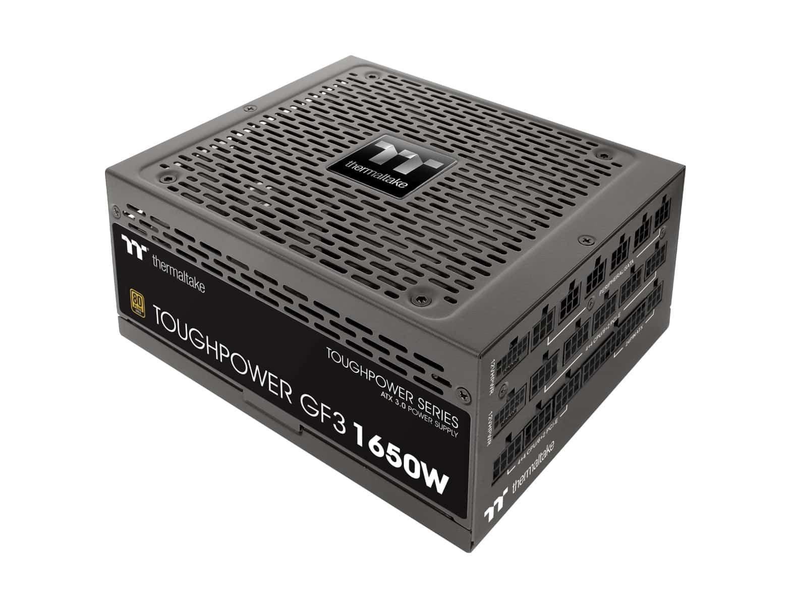 Thermaltake Thermaltake Toughpower GF3 Gold Full Modular Power Supply, TT Premium Edition, 1650W Capacity, 80 PLUS Gold, 140mm Ultra Quiet Smart Zero Fan, PCIe Gen 5.0 & ATX 3 .0, Black | PS-TPD-1650FNFAGK-4 - thumbnail 3