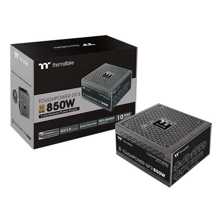 Thermaltake Thermaltake Toughpower GF3 Gold Full Modular Power Supply, TT Premium Edition, 850W Max Capacity, 80 PLUS Gold, 135mm Ultra Quiet Smart Zero Fan, PCIe Gen 5.0 & ATX 3 .0, Black | PS-TPD-0850FNFAGK-4 - thumbnail 2