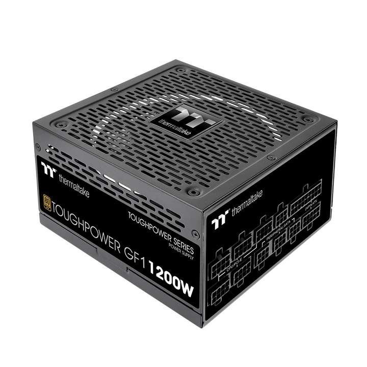 Thermaltake Thermaltake Toughpower GF1 1200W Watt Power Supply, Full Modular, 80 Plus Gold, PSU, Single Rail, 100 A, 140mm Fan, ATX, Black | PS-TPD-1200FNFAGK-1 - thumbnail 1