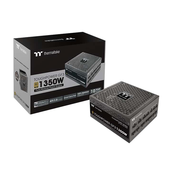 Thermaltake Thermaltake Toughpower GF3 Gold Full Modular Power Supply, TT Premium Edition, 1350W Max Capacity, 80 PLUS Gold, 140mm Ultra Quiet Smart Zero Fan, PCIe Gen 5.0 & ATX 3 .0, Black | PS-TPD-1350FNFAGK-4 - thumbnail 6