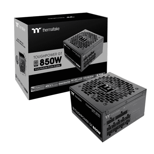 Thermaltake Thermaltake TOUGHPOWER GT 850W Fully Modular Power Supply (PSU), ATX 3.1, 12V-2x6 connector, 80 PLUS Gold, Black | PS-TPT-0850FNFAGK-3 - thumbnail 3