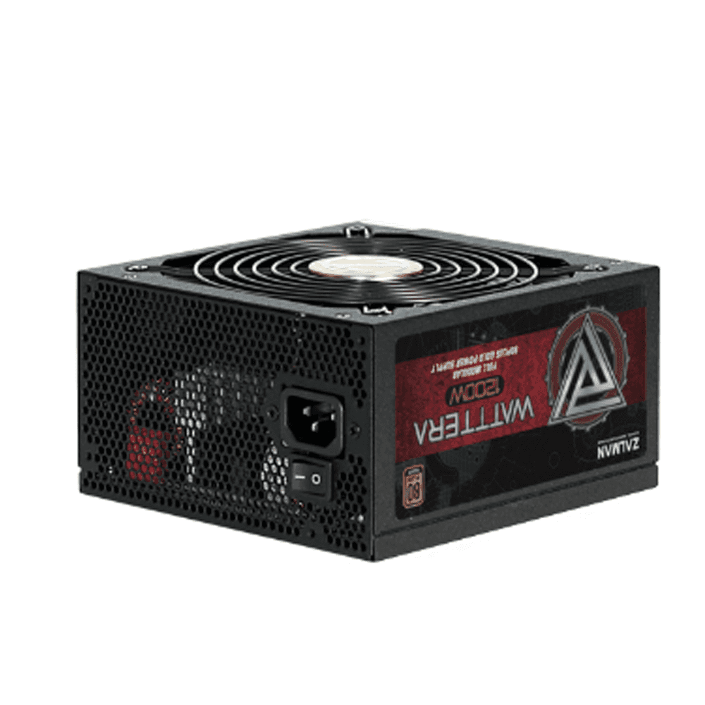Zalman WATTTERA 1200W 80PLUS GOLD Power Supply, 99.9% Active PFC, +12V Output, Two Ball Bearing | ZM1200-EBTII thumbnail 3