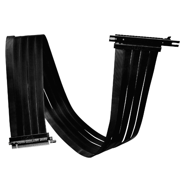 Lian Li Premium PCI-E 16X 4.0 Black Extender Riser Cable, Support Transfer Rates of 16GT/s Bit Rate, Double The Bandwidth of PCIe 3.0, 900mm Cable Length, Black | PW-PCIV-4-90X - thumbnail 2