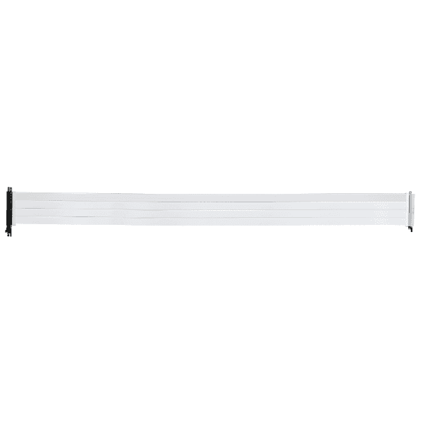 LIAN LI Lian Li Premium PCI-E 16X 4.0 Black Extender Riser Cable, Support Transfer Rates of 16GT/s Bit Rate, Double The Bandwidth of PCIe 3.0, 900mm Cable Length, White | G89.PW-PCIV-4-90W - thumbnail 2