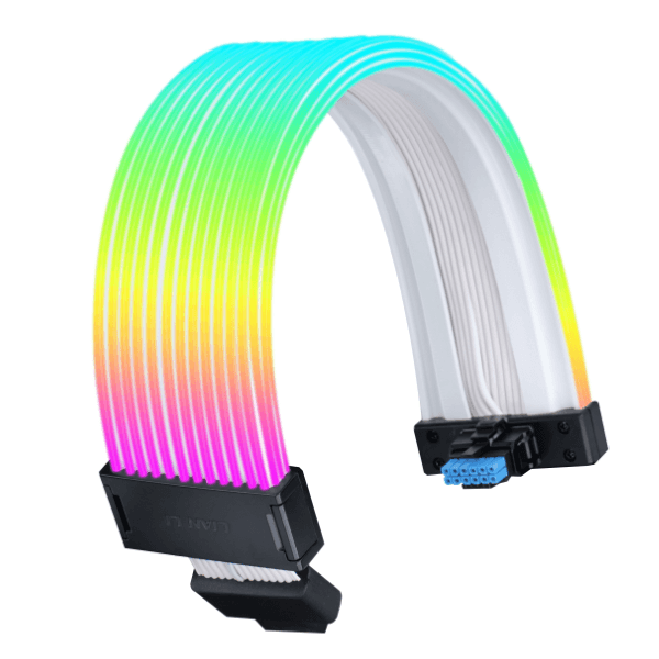 LIAN LI Lian Li Strimer Wireless RGB 16-12 Pin Extension Cable, GPU 90 Degree Connector, Compatible with L-Connect 3, Black | G89.PW16-121W.00 - thumbnail 1