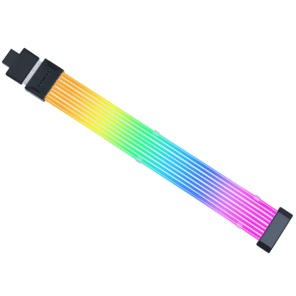 LIAN LI Lian Li Strimer Wireless 16-8 ARGB Cable, 370x37x50.6mm, 340mm Cable Length, 8 Light Guides, 116 Number of LEDs | PW16-81W - thumbnail 1