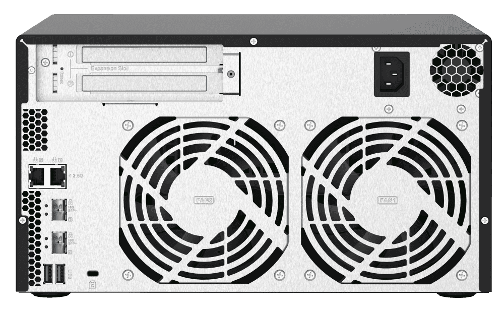 QNAP 8-Bay NAS, AL324 64-bit Quad-core 1.7GHz, 4GB DDR4 SODIMM RAM (1 x 4GB, Max 16GB), 8 x 3.5"/ 2.5" Drive Slots, 2 x 10GbE SFP+ LAN, 2 x 2.5GbE LAN, 3 x USB 3.2 Gen1 | TS-832PX-4G | TS-832PX-4G thumbnail 1