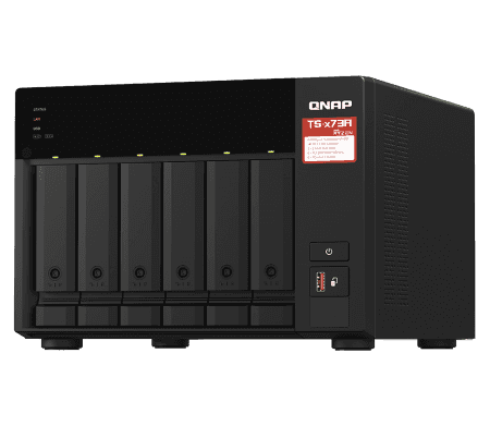 QNAP QNAP TS-673A + QSW-1105-5T Bundle Pack, 6-bay AMD Ryzen NAS with 5-Port 2.5G Switch, AMD Ryzen quad-core 2.2 GHz, 5x 2.5GbE connectivity, Flexible PCIe expansion, SSD cache acceleration, Supports QTS/QuTS hero OS | TS-673A-SW5T 6-BAY  - thumbnail 2