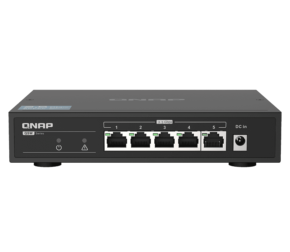 QNAP QNAP TS-673A + QSW-1105-5T Bundle Pack, 6-bay AMD Ryzen NAS with 5-Port 2.5G Switch, AMD Ryzen quad-core 2.2 GHz, 5x 2.5GbE connectivity, Flexible PCIe expansion, SSD cache acceleration, Supports QTS/QuTS hero OS | TS-673A-SW5T 6-BAY  - thumbnail 3