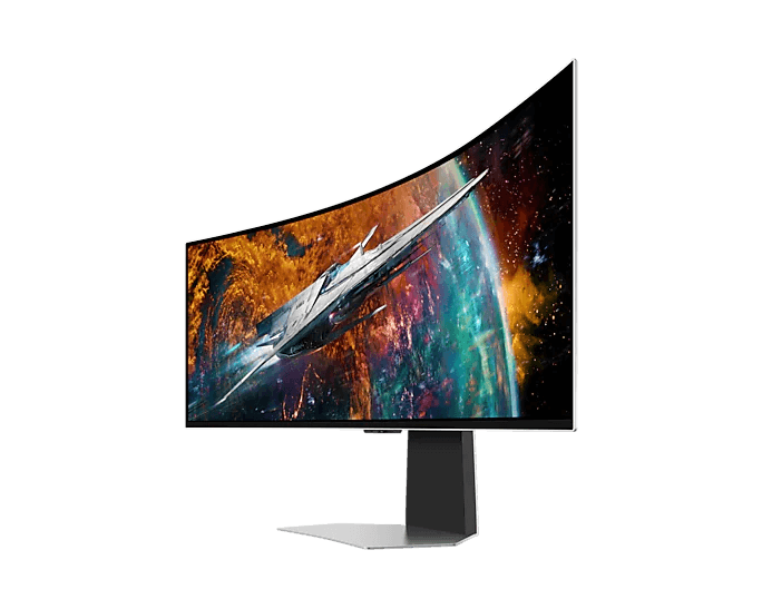 SAMSUNG Samsung 49" G95SC Odyssey OLED G9 240Hz Smart Gaming Monitor, DQHD (5,120 x 1,440), 0.03ms(GTG), 1800R Curvature, 32:9 Super Ultra-wide screen, Eye Saver Mode, Quantum Dot Color, Flicker Free, Game Mode, AMD FreeSync Premium Pro | LS49CG954SMXUE - thumbnail 4