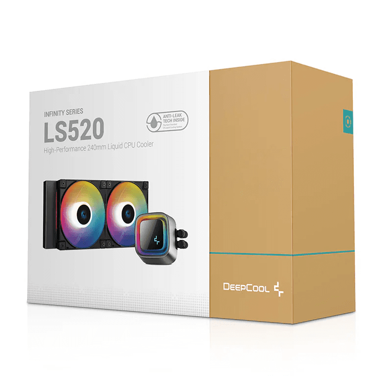 DeepCool LS520 RGB 240mm AIO Liquid CPU Cooler, 3100 RPM Pump Speed, 19 dBA Noise, 4 Pin PWM Fan Connector, ARGB LED, 85.85 CFM Fan Airflow, 12 VDC Voltage, Black | R-LS520-BKAMNT-G-1 thumbnail 2