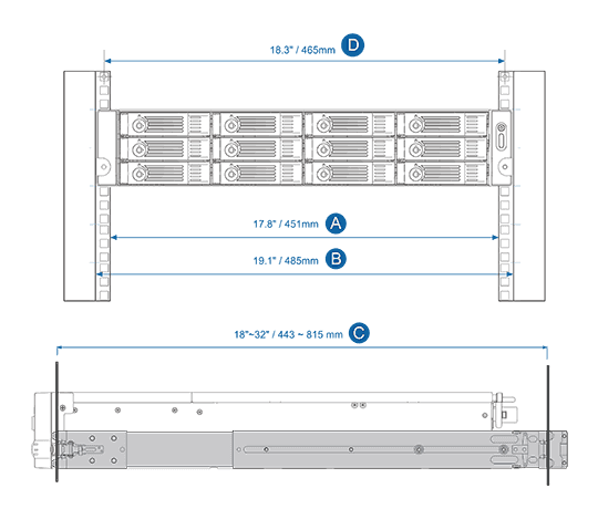 QNAP QNAP B02 RAIL KIT, rail-b02, |EAN: 4712511127386, |UPC: 885022008698 - thumbnail 2