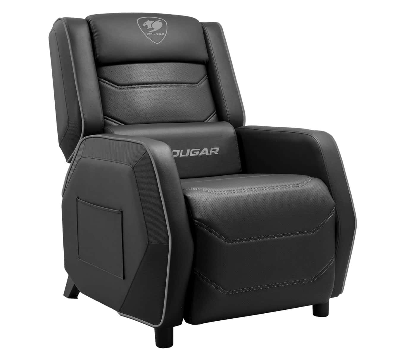 COUGAR Ranger S Black Gaming Sofa, Adjustable Design, High-quality breathable PVC leather, Side storage pocket, Headrest and lumbar pillow, Black | 3MRGSBLB.0001 - thumbnail 2