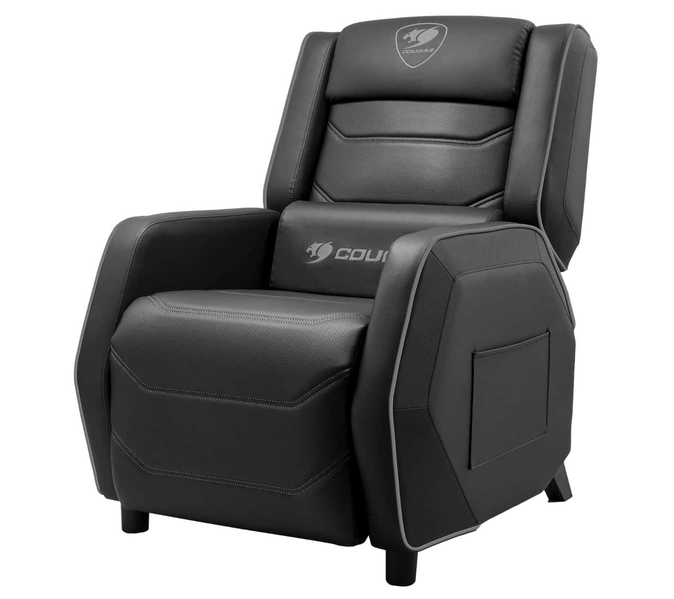 COUGAR Ranger S Black Gaming Sofa, Adjustable Design, High-quality breathable PVC leather, Side storage pocket, Headrest and lumbar pillow, Black | 3MRGSBLB.0001 - thumbnail 6
