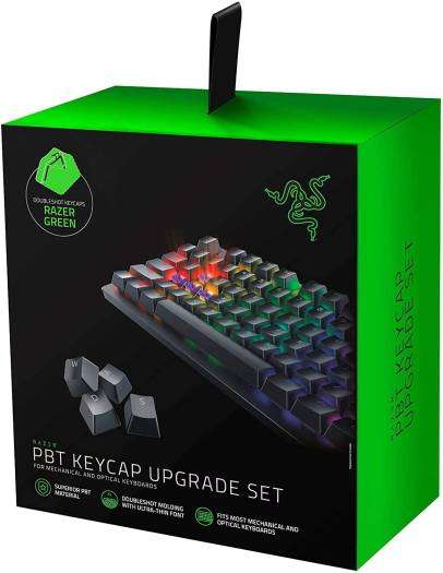 RAZER Razer PBT Keycap Upgrade Set, Doubleshot Molding With Ultra-Thin Font, Fits All Mechanical and Optical Keyboards, US and UK Layout, Green | RC21-01490400-R3M1 - thumbnail 1