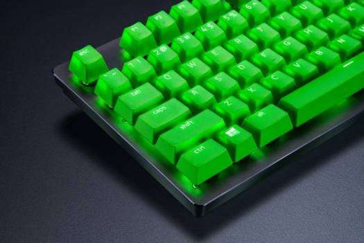 RAZER Razer PBT Keycap Upgrade Set, Doubleshot Molding With Ultra-Thin Font, Fits All Mechanical and Optical Keyboards, US and UK Layout, Green | RC21-01490400-R3M1 - thumbnail 3