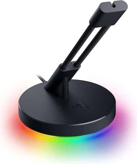 RAZER Razer Mouse Bungee V3 Chroma, Razer Chroma RGB Underglow Lighting, Spring Arm, Clip-On Cable Catch, Rust-Resistant Spring Arm, Anti-Slip Feet, Black | RC21-01520100-R3M1 - thumbnail 1
