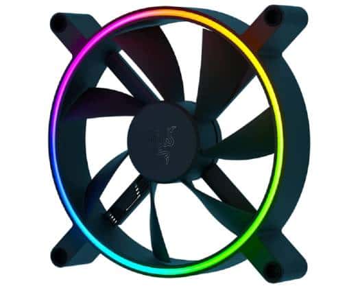 RAZER Razer Kunai Chroma 140mm ARGB PC Fan, PWM Fan Controller Support, Connect Up to 8 Fan, 15-30 dBA??? Noise, Cooling 500-1600 Rpm, 1 Fan, Black | RC21-01800200-R3M1 - thumbnail 3