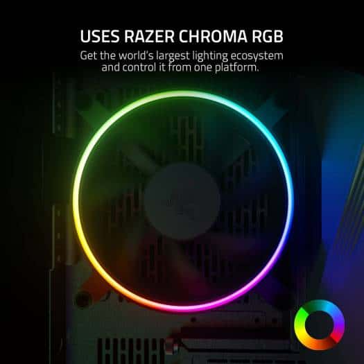 RAZER Razer Kunai Chroma 140mm ARGB PC Fan, PWM Fan Controller Support, Connect Up to 8 Fan, 15-30 dBA??? Noise, Cooling 500-1600 Rpm, 1 Fan, Black | RC21-01800200-R3M1 - thumbnail 5