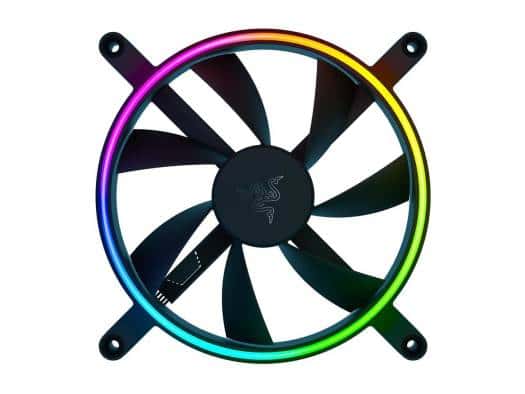 RAZER Razer Kunai Chroma 120mm ARGB PC Fan, PWM Fan Controller Support, Connect Up to 8 Fan, 15-35 dBA??? Noise, Cooling 500-2200 RPM???, 3 Fans, Black | RC21-01810100-R3M1 - thumbnail 4