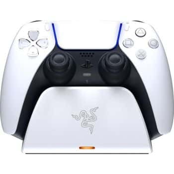 RAZER Razer Universal Quick Charging Stand for PS5, Curved Cradle Design, Matches Your PS5 DualSense Wireless Controller, Powered by USB, White | RC21-01900100-R3M1 - thumbnail 2