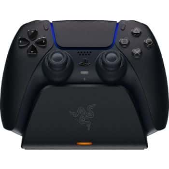 RAZER Razer Universal Quick Charging Stand for PS5, Curved Cradle Design, Matches Your PS5 DualSense Wireless Controller, Powered by USB, Midnight Black | RC21-01900200-R3M1 - thumbnail 4