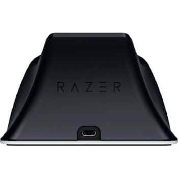 RAZER Razer Universal Quick Charging Stand for PS5, Curved Cradle Design, Matches Your PS5 DualSense Wireless Controller, Powered by USB, Midnight Black | RC21-01900200-R3M1 - thumbnail 2
