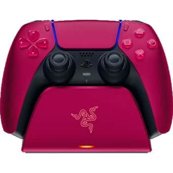 RAZER Razer Universal Quick Charging Stand for PS5, Curved Cradle Design, Matches Your PS5 DualSense Wireless Controller, Powered by USB, Cosmic Red | RC21-01900300-R3M1 - thumbnail 4
