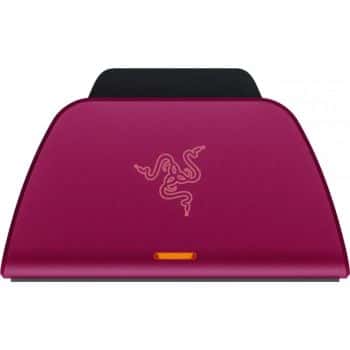 RAZER Razer Universal Quick Charging Stand for PS5, Curved Cradle Design, Matches Your PS5 DualSense Wireless Controller, Powered by USB, Cosmic Red | RC21-01900300-R3M1 - thumbnail 5