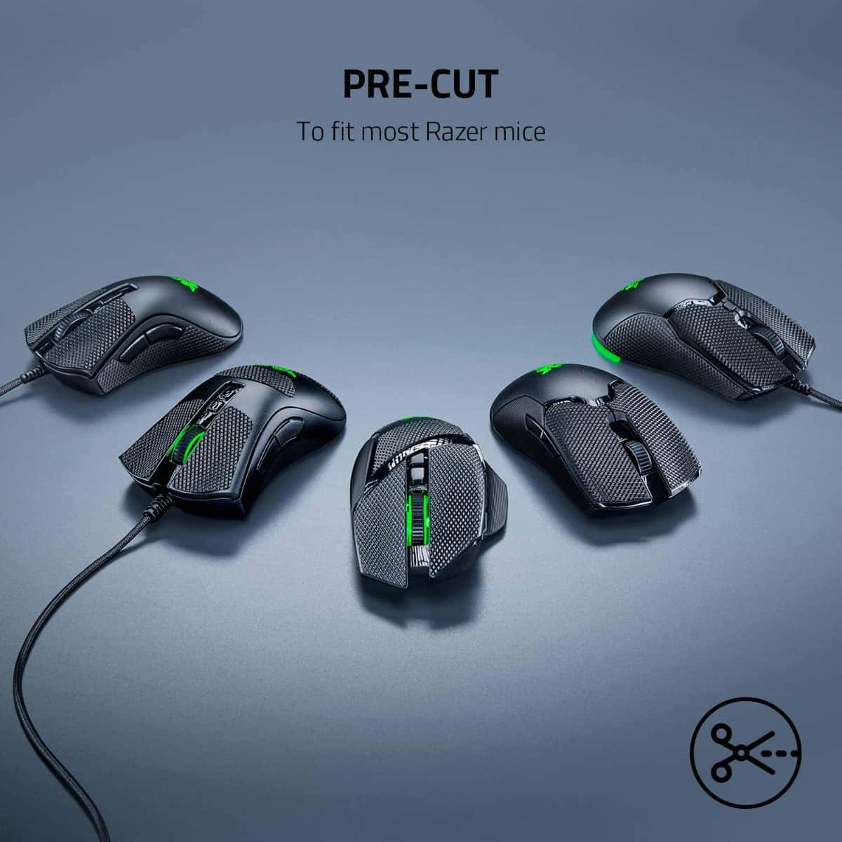 Razer Mouse Grip Tape DeathAdder V2: Anti-Slip Grip Tape - Self-Adhesive Design - Pre-Cut | RC30-03210200-R3M1 - thumbnail 2