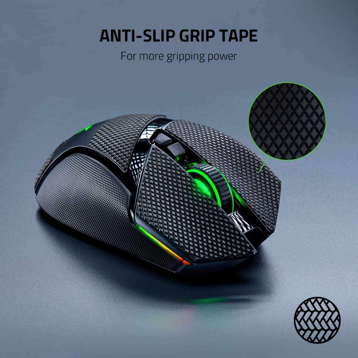 Razer Mouse Grip Tape DeathAdder V2: Anti-Slip Grip Tape - Self-Adhesive Design - Pre-Cut | RC30-03210200-R3M1 - thumbnail 1