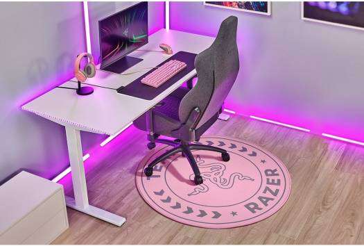 RAZER Razer Team Razer Floor Mat, Hard-Grained Texture, Ultra-Durable Protector, Slip-Resistant Base, PET Film Layer, Pink/Gray | RC81-03920300-R3M1 - thumbnail 2
