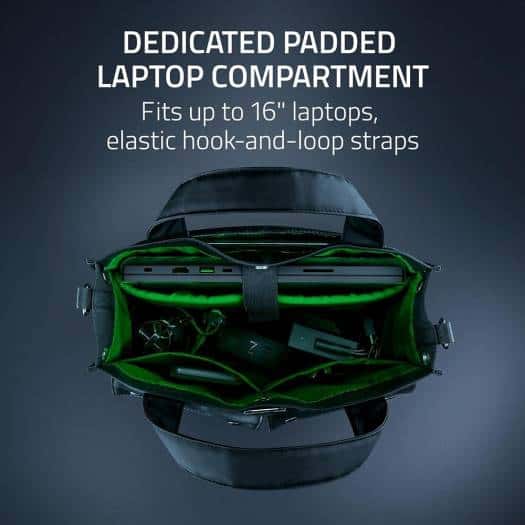 RAZER Razer Xanthus Tote Bag for Gamers, Dedicated Padded Laptop Compartment, Fits up to 16" Laptops, Water Repellent Nylon, Two-Way Carry with Detachable Shoulder Strap,Black | RC81-04300119-0000 - thumbnail 1