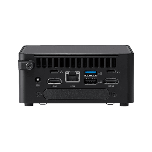 Asus ASUS NUC 14 Pro Mini-PC RNUC14RVHU500003I Barebone Kit, Intel Core Ultra 5 125H, Intel Graphics, 2x SODIMM Slots, 1x SATA 2.5in SSD/HDD Storage Slot, EU Cord, DOS, Black | 90AR0062-M00090 - thumbnail 2