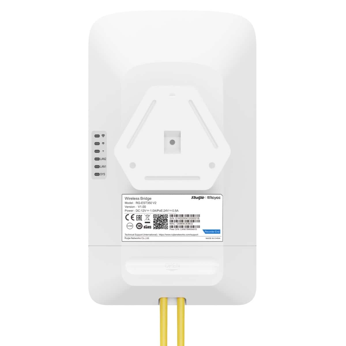 RUIJIE RG-EST350 V2, 5GHz Dual-stream 802.11ac 5KM Wireless Bridge, Factory, Surveillance, Transportation, etc. | RG-EST350 V2 thumbnail 5
