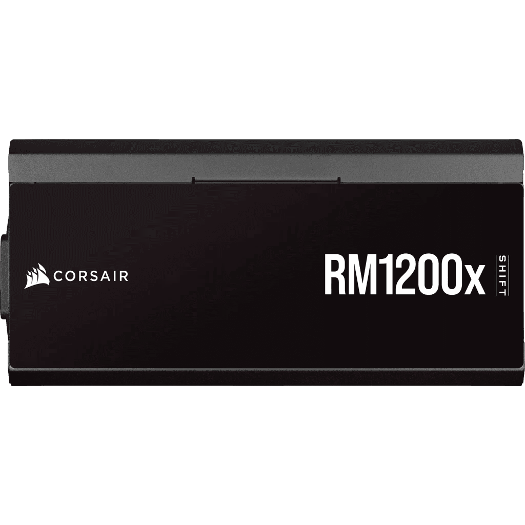Corsair Corsair RM1200x Shift Fully Modular ATX Power Supply, 1200W Power, 80 Plus Gold, Modular Side Interface, ATX 3.0 & PCIe 5.0 Compliant, Zero RPM Fan Mode, 105??C-Rated Capacitors, Black | CP-9020254-UK - thumbnail 4