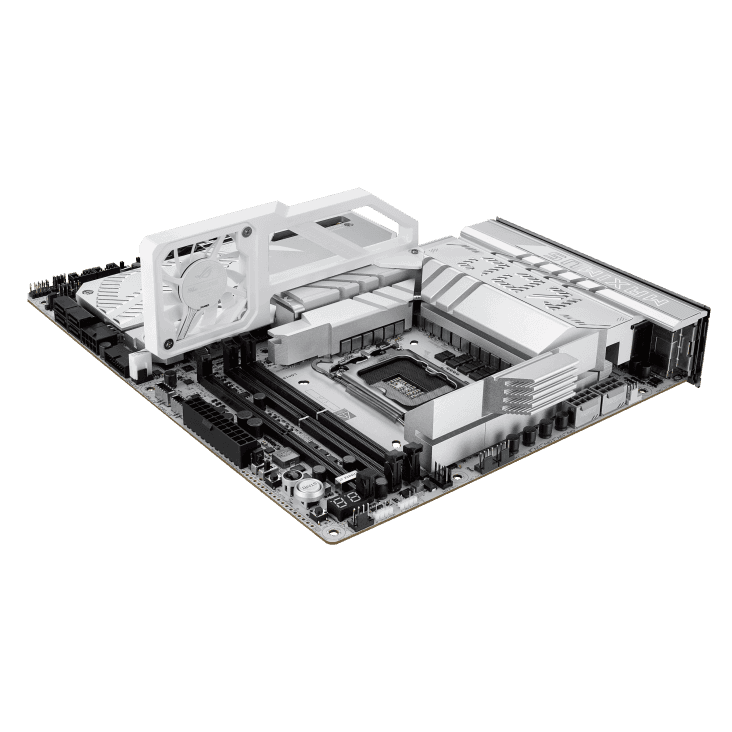 Asus ASUS ROG MAXIMUS Z890 APEX  LGA1851 DDR5 Motherboard, 2x DIMM slots, max.128GB, DDR5 up to 9600+ MT/s (OC),  6x M.2 slots and 4 x SATA 6Gb/s, Wi-Fi 7, BT v5.4, White | 90MB1IP0-M0EAY0 - thumbnail 7
