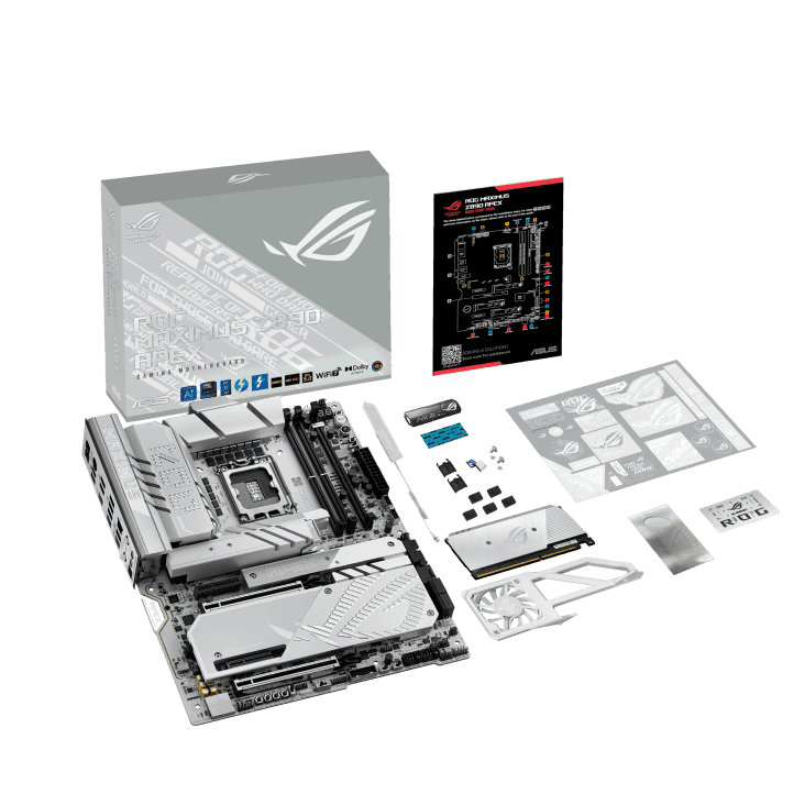 Asus ASUS ROG MAXIMUS Z890 APEX  LGA1851 DDR5 Motherboard, 2x DIMM slots, max.128GB, DDR5 up to 9600+ MT/s (OC),  6x M.2 slots and 4 x SATA 6Gb/s, Wi-Fi 7, BT v5.4, White | 90MB1IP0-M0EAY0 - thumbnail 5