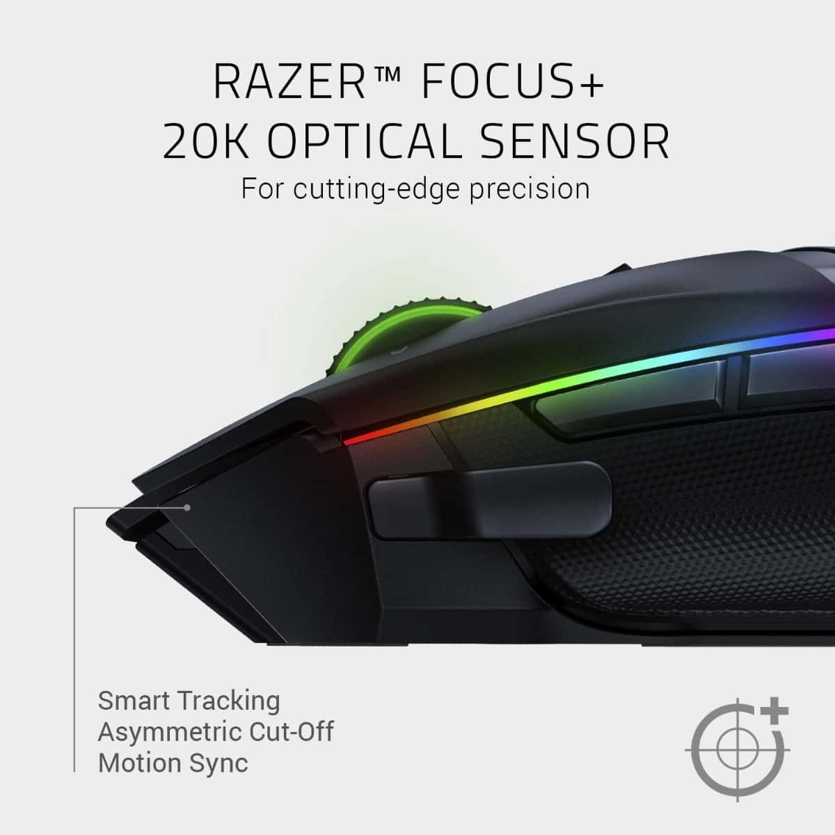 RAZER Razer Basilisk Ultimate Hyperspeed Wireless Gaming Mouse, 20K DPI Optical Sensor, Chroma Lighting, 11 Programmable Buttons - Matte Black | RZ01-03170200-R3G1 - thumbnail 2