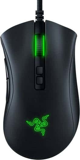 RAZER Razer DeathAdder V2 Gaming Mouse, 20K DPI Optical Sensor Switch, Chroma RGB Lighting, 8 Programmable Buttons, Rubberized Side Grips - Black | RZ01-03210100-R3M1 - thumbnail 1