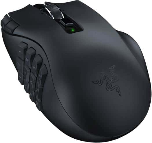 RAZER Razer Naga V2 HyperSpeed MMO Wireless Gaming Mouse, 30000 DPI Optical Sensor, 2.4GHz, Bluetooth, 19 Programable Buttons, 60MClicks, Up to 400H Battery, Optical Sensor, Black | RZ01-03600100-R3G1 - thumbnail 5