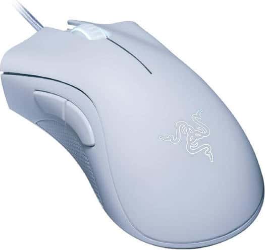 RAZER Razer DeathAdder Essential Wired Gaming Mouse with 6,400 DPI Optical Sensor, 5 Prog Buttons, Mechanical Switches, Ergonomic Form Factor, Standard Stock Feet, 10M Clicks, White | RZ01-03850200-R3M1 - thumbnail 1