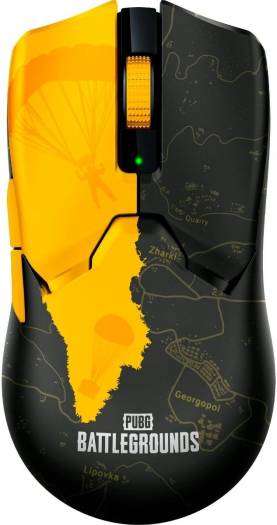 RAZER Razer Viper V2 Pro HyperSpeed Wireless Gaming Mouse, PUBG Battleground Edition, 59g Ultra Lightweight, Optical Switches, Gen-3-30K DPI Optical Sensor, 80H Battery, Black - Yellow | RZ01-04390600-R3M1 - thumbnail 1