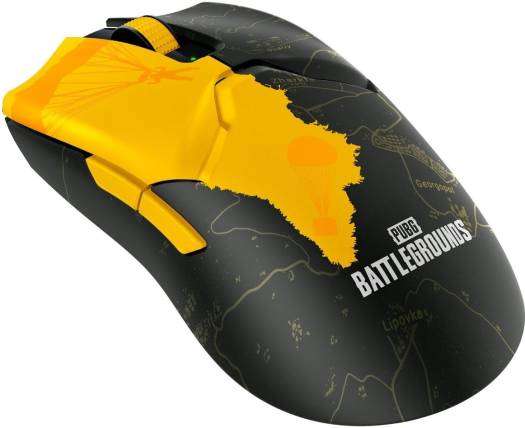 RAZER Razer Viper V2 Pro HyperSpeed Wireless Gaming Mouse, PUBG Battleground Edition, 59g Ultra Lightweight, Optical Switches, Gen-3-30K DPI Optical Sensor, 80H Battery, Black - Yellow | RZ01-04390600-R3M1 - thumbnail 4
