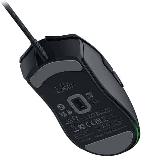 Razer Cobra Gaming Mouse, Wired-Razer Speedflex Cable, 8500 DPI Optical Sensor, 6 Programmable Buttons, Optical Mouse Switches Gen-3, 100% PTFE Mouse Feet, Black | RZ01-04650100-R3M1 thumbnail 3