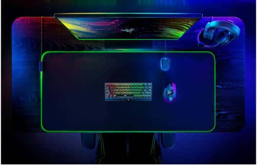 Razer Goliathus Chroma Gaming Mouse Mat, Micro Textured Cloth Surface, Large 3XL Size, Optimized For All Sensitivity Settings and Sensor, 3.5mm Thickness, 550W x 1200L mm, Black | RZ02-02500700-R3M1 thumbnail 2